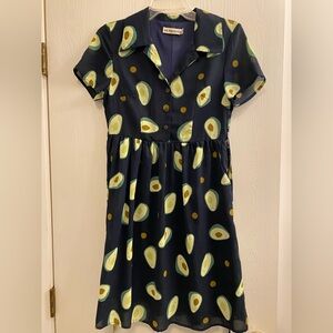 Avocado Print Dress with pockets!